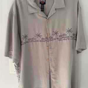 Harley-Davidson Tan Casual Button Down Shirt